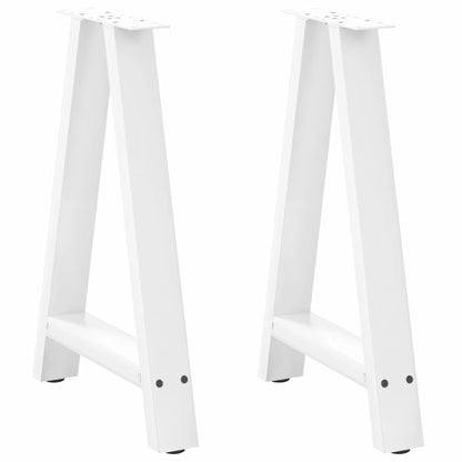 Nohy K Jídelnímu Stolu Ve Tvaru A, 2 Ks, Bílé, 60 X (72-73) Cm, Ocel