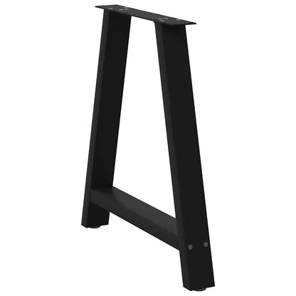 Nohy K Jídelnímu Stolu Ve Tvaru A, 2 Ks, Černé, 70 X (72-73) Cm, Ocel
