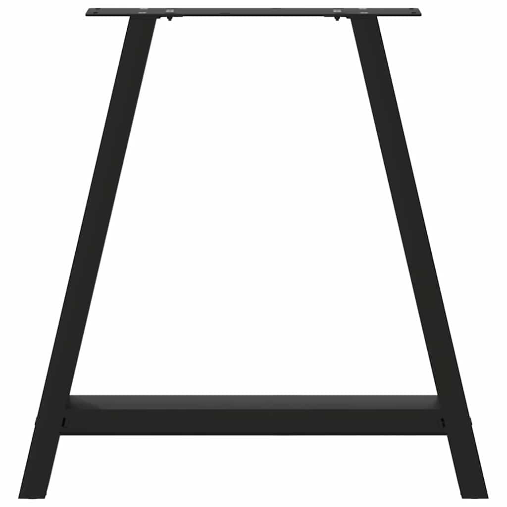 Nohy K Jídelnímu Stolu Ve Tvaru A, 2 Ks, Černé, 70 X (72-73) Cm, Ocel