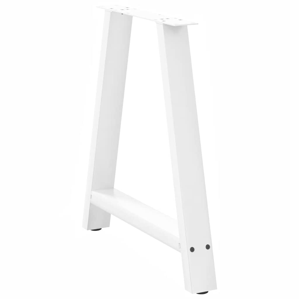 Nohy K Jídelnímu Stolu Ve Tvaru A, 2 Ks, Bílé, 70 X (72-73) Cm, Ocel
