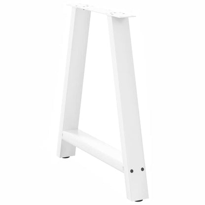 Nohy K Jídelnímu Stolu Ve Tvaru A, 2 Ks, Bílé, 70 X (72-73) Cm, Ocel