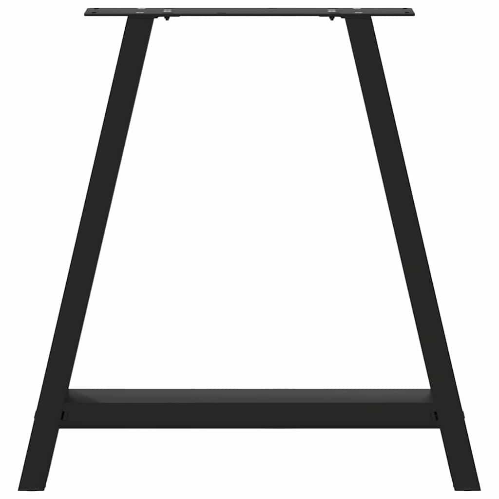 Nohy K Jídelnímu Stolu Ve Tvaru A, 2 Ks, Černé, 80 X (72-73) Cm, Ocel