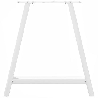 Nohy K Jídelnímu Stolu Ve Tvaru A, 2 Ks, Bílé, 80 X (72-73) Cm, Ocel