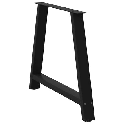 Nohy K Jídelnímu Stolu Ve Tvaru A, 2 Ks, Černé, 90 X (72-73) Cm, Ocel