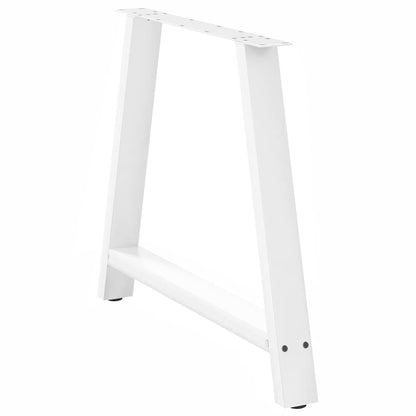 Nohy K Jídelnímu Stolu Ve Tvaru A, 2 Ks, Bílé, 90 X (72-73) Cm, Ocel