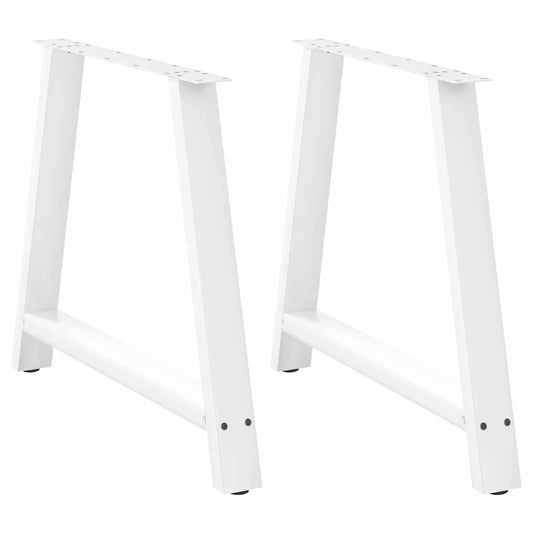 Nohy K Jídelnímu Stolu Ve Tvaru A, 2 Ks, Bílé, 100 X (72-73) Cm, Ocel