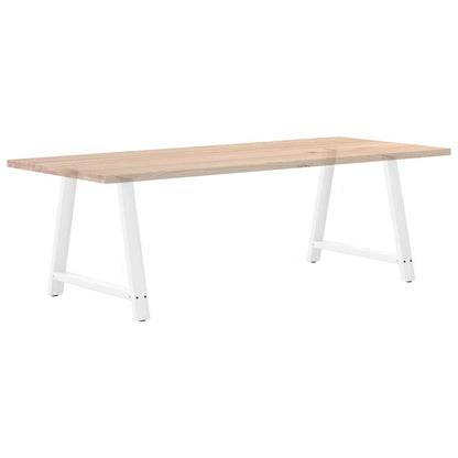 Nohy K Jídelnímu Stolu Ve Tvaru A, 2 Ks, Bílé, 100 X (72-73) Cm, Ocel