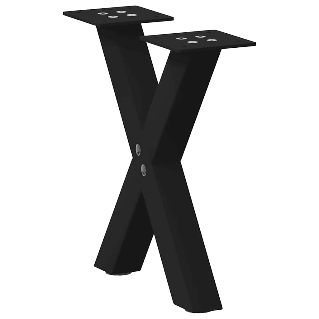 Nohy Konferenčního Stolku Ve Tvaru X 2 Ks Černé 40X(30-31) Cm Černá