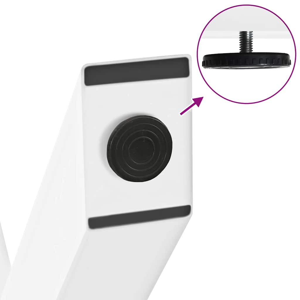 Nohy Konferenčního Stolku Ve Tvaru X, 2 Ks, Bílé, 30 X (30-31) Cm, Ocel Bílá