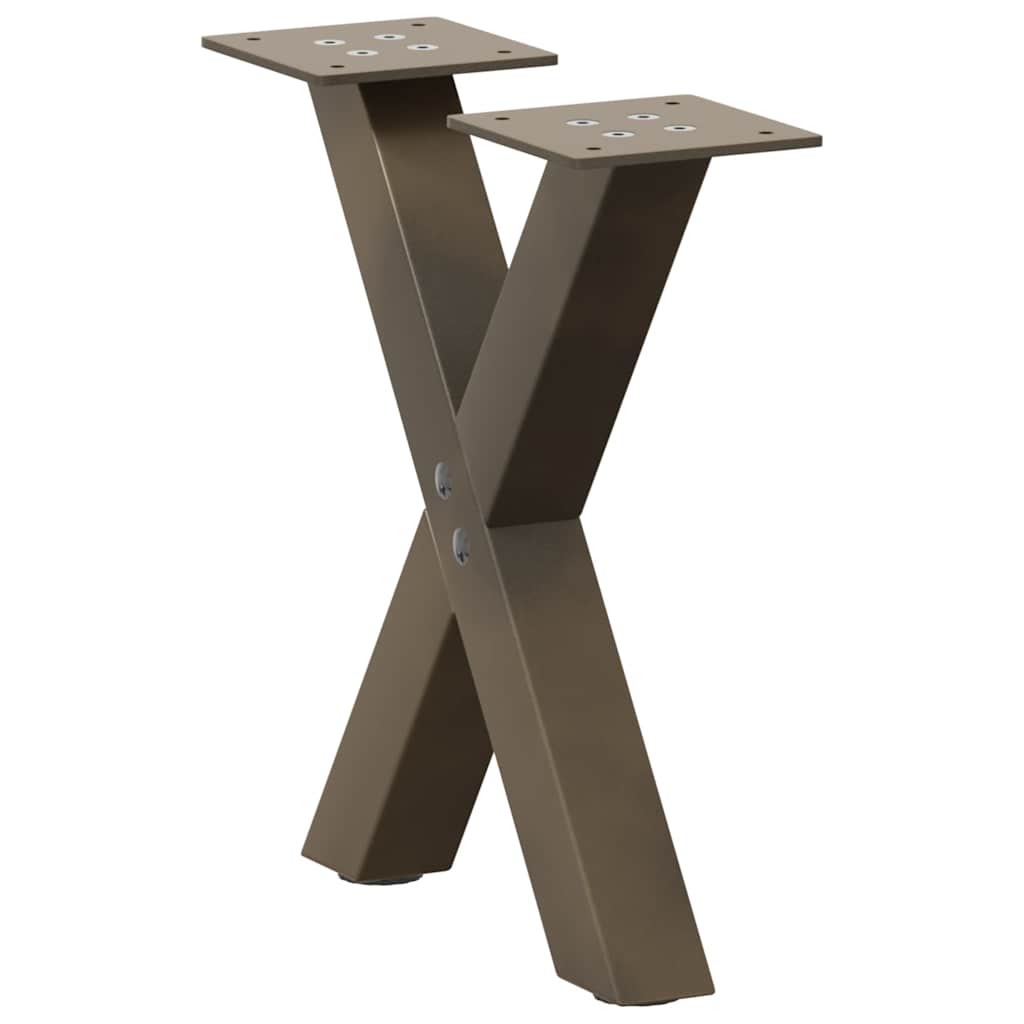 Nohy Konferenčního Stolku Ve Tvaru X, 2 Ks, Přírodní Ocel, 30 X (30-31) Cm, Ocel