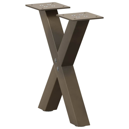 Nohy Konferenčního Stolku Ve Tvaru X, 2 Ks, Přírodní Ocel, 30 X (30-31) Cm, Ocel