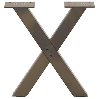 Nohy Konferenčního Stolku Ve Tvaru X, 2 Ks, Přírodní Ocel, 30 X (30-31) Cm, Ocel