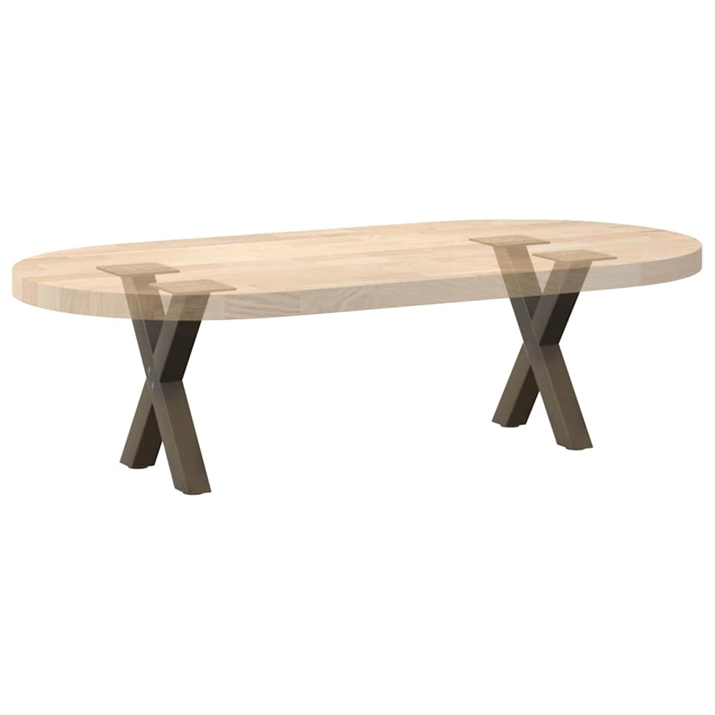 Nohy Konferenčního Stolku Ve Tvaru X, 2 Ks, Přírodní Ocel, 30 X (30-31) Cm, Ocel