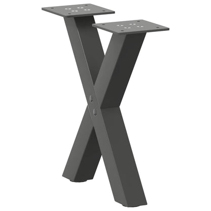 Nohy Jídelního Stolku Ve Tvaru X 2 Ks 50X(72-73) Cm Ocel Antracitová