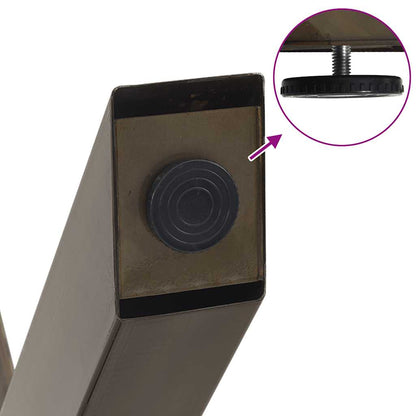 Nohy Konferenčního Stolku Ve Tvaru X, 2 Ks, Ocel, 37 X (30-31) Cm, Ocel Přírodní