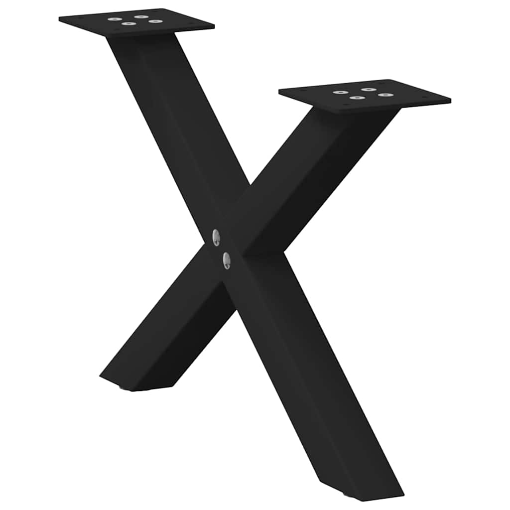 Nohy Konferenčního Stolku Ve Tvaru X 2 Ks Černé 40X(30-31) Cm Černá
