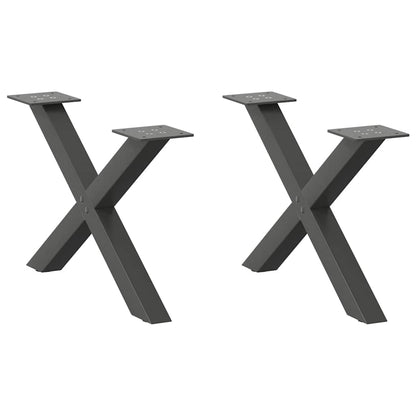 Nohy Jídelního Stolku Ve Tvaru X 2 Ks 50X(72-73) Cm Ocel Antracitová