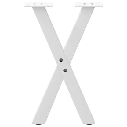 Nohy Konferenčního Stolku Ve Tvaru X, 2 Ks, Bílé, 38 X (42-43) Cm, Ocel