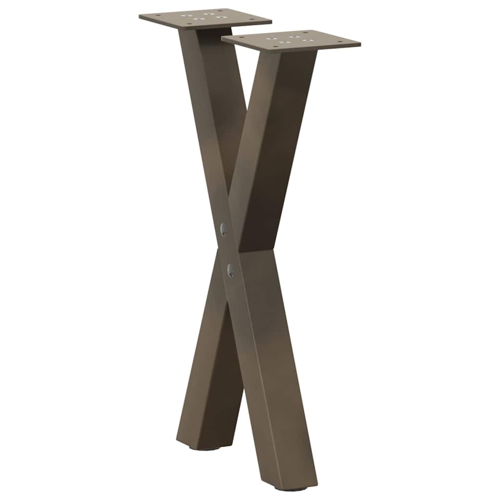 Nohy Konferenčního Stolku Ve Tvaru X, 2 Ks, Přírodní Ocel, 38 X (42-43) Cm, Ocel