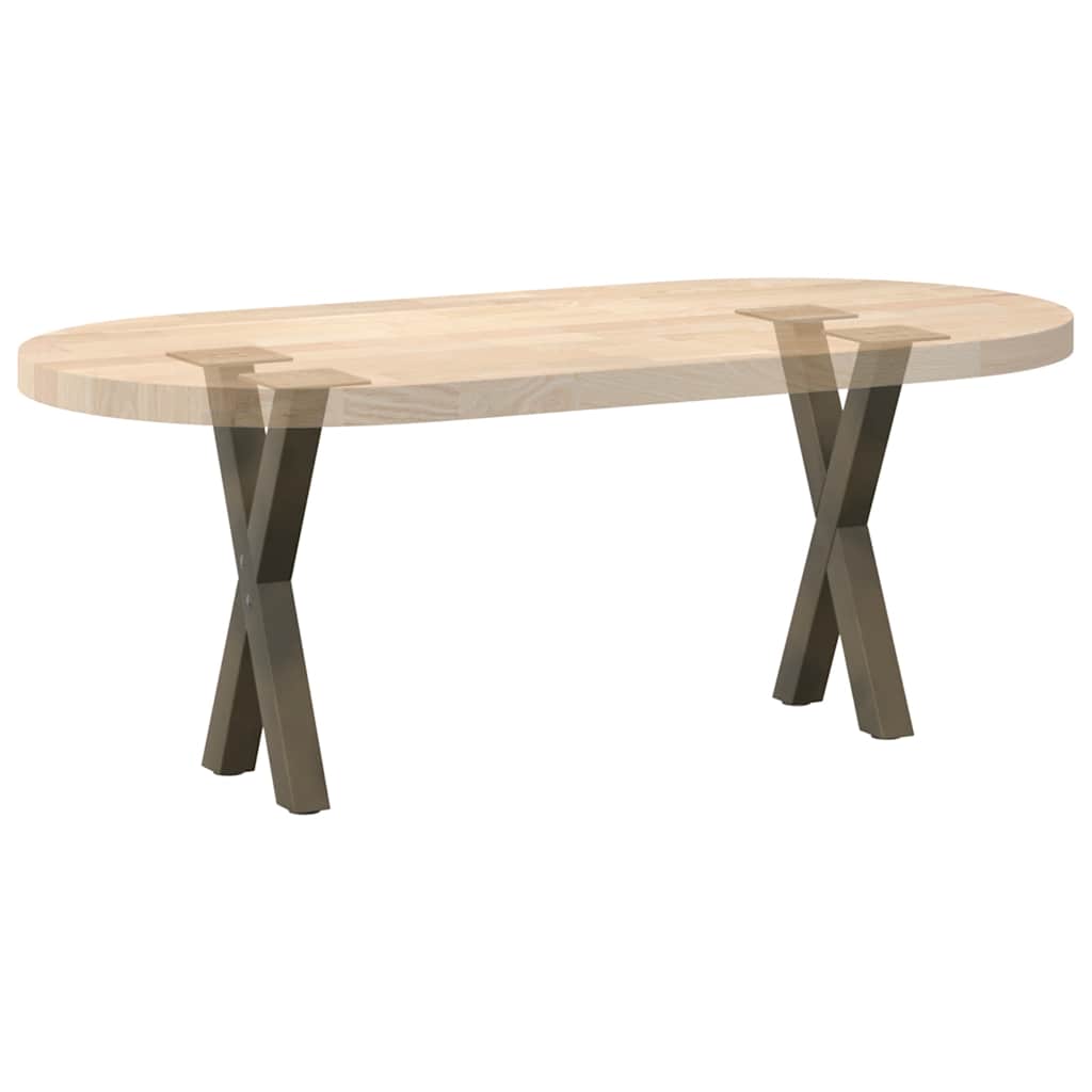 Nohy Konferenčního Stolku Ve Tvaru X, 2 Ks, Přírodní Ocel, 38 X (42-43) Cm, Ocel