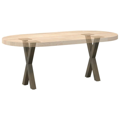Nohy Konferenčního Stolku Ve Tvaru X, 2 Ks, Přírodní Ocel, 38 X (42-43) Cm, Ocel