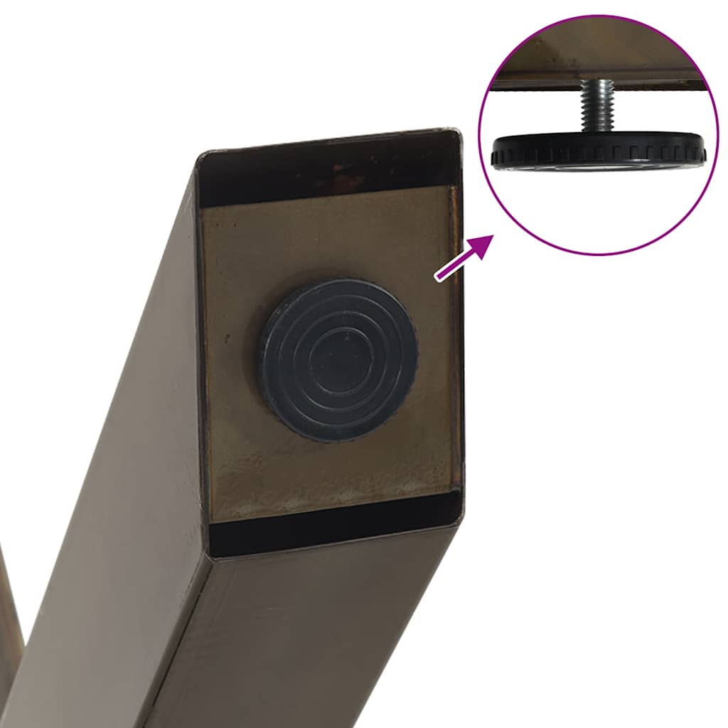 Nohy Konferenčního Stolku Ve Tvaru X, 2 Ks, Přírodní Ocel, 38 X (42-43) Cm, Ocel