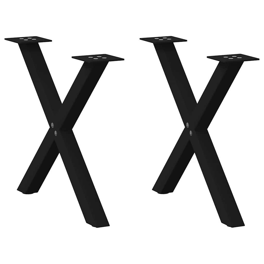 Nohy Konferenčního Stolku Ve Tvaru X 2 Ks Černé 40X(30-31) Cm Černá