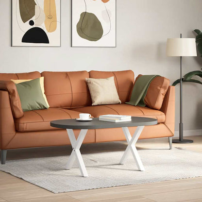 Nohy Konferenčního Stolku Ve Tvaru X, 2 Ks, Bílé, 60 X (42-43) Cm, Ocel