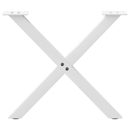 Nohy Konferenčního Stolku Ve Tvaru X, 2 Ks, Bílé, 60 X (42-43) Cm, Ocel