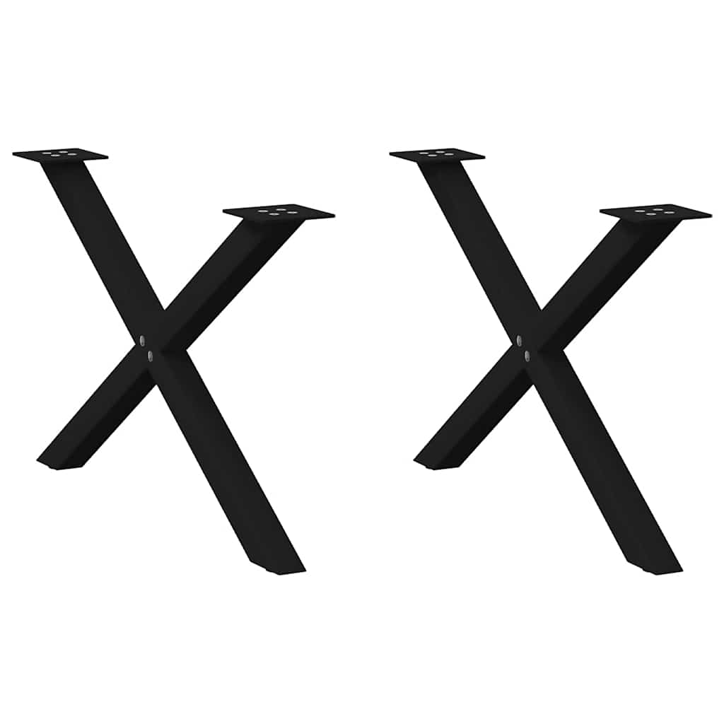 Nohy Konferenčního Stolku Ve Tvaru X 2 Ks Černé 40X(30-31) Cm Černá