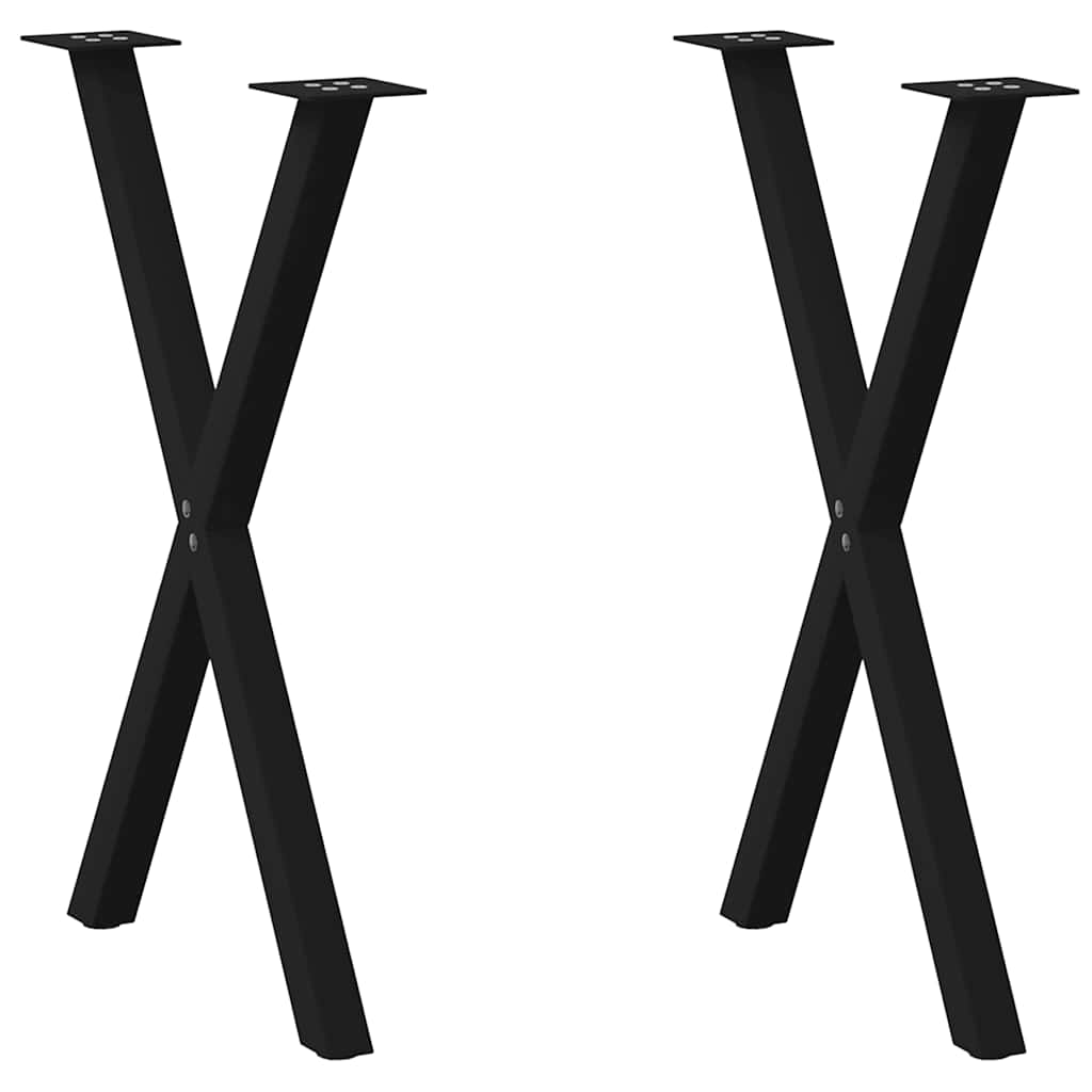 Nohy Konferenčního Stolku Ve Tvaru X 2 Ks Černé 40X(30-31) Cm Černá