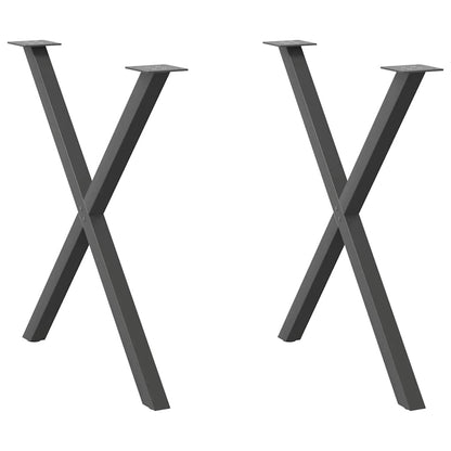 Nohy Jídelního Stolku Ve Tvaru X 2 Ks 50X(72-73) Cm Ocel Antracitová