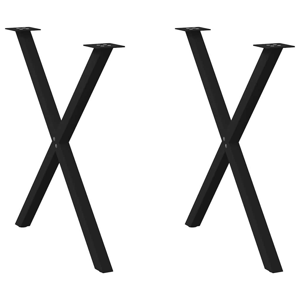 Nohy Konferenčního Stolku Ve Tvaru X 2 Ks Černé 40X(30-31) Cm Černá