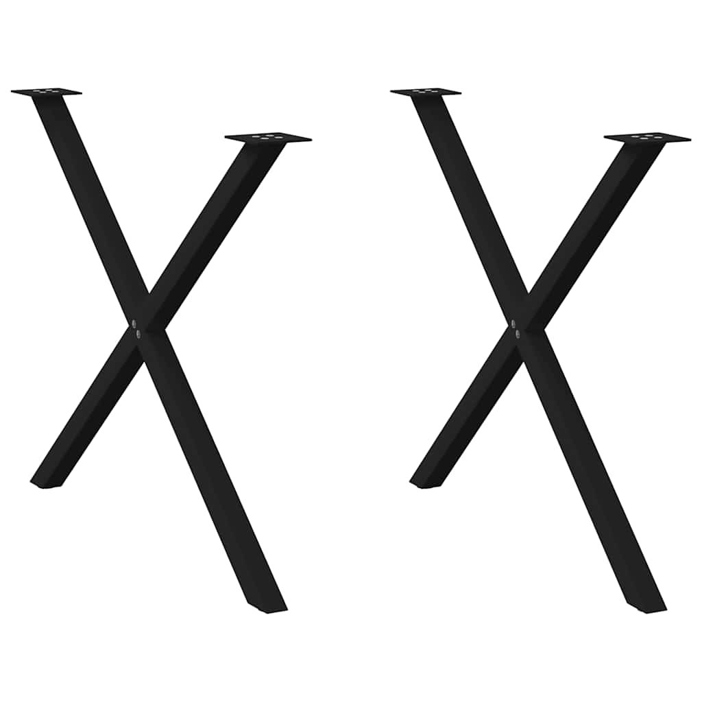 Nohy Konferenčního Stolku Ve Tvaru X 2 Ks Černé 40X(30-31) Cm Černá