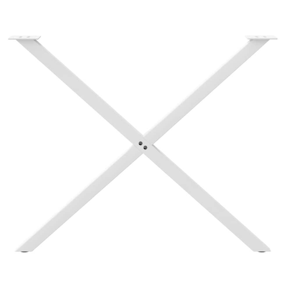 Nohy K Jídelnímu Stolu Ve Tvaru X, 2 Ks, Bílé, 90 X (72-73) Cm, Ocel