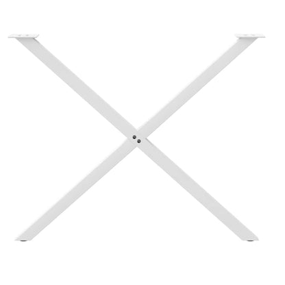 Nohy K Jídelnímu Stolu Ve Tvaru X, 2 Ks, Bílé, 90 X (72-73) Cm, Ocel
