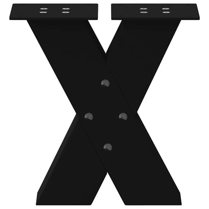 Nohy Konferenčního Stolku Ve Tvaru X 2 Ks Černé 40X(30-31) Cm Černá