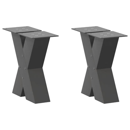 Nohy Jídelního Stolku Ve Tvaru X 2 Ks 50X(72-73) Cm Ocel Antracitová