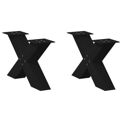 Nohy Konferenčního Stolku Ve Tvaru X 2 Ks Černé 40X(30-31) Cm Černá