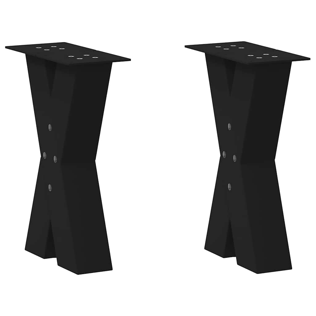 Nohy Konferenčního Stolku Ve Tvaru X 2 Ks Černé 40X(30-31) Cm Černá