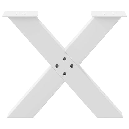 Nohy Konferenčního Stolku Ve Tvaru X, 2 Ks, Bílé, 50 X (42-43) Cm, Ocel