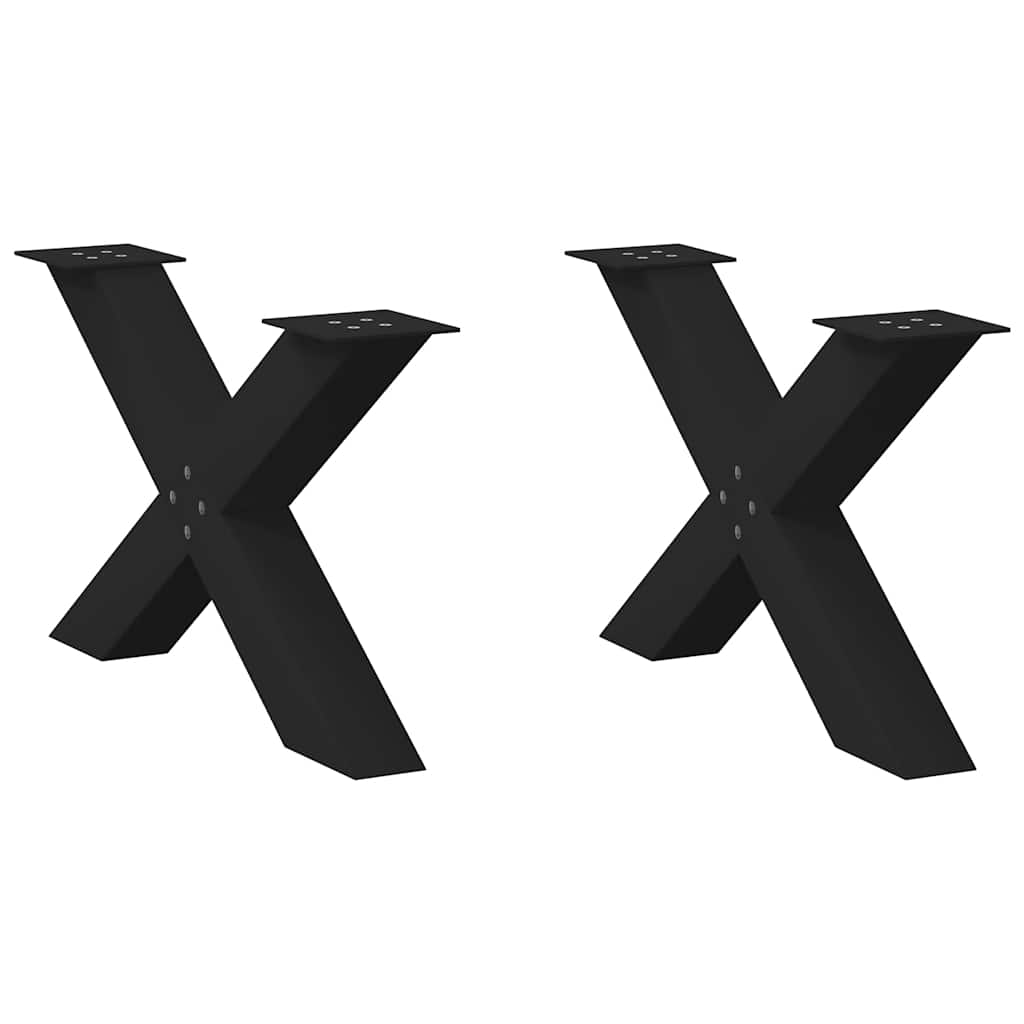 Nohy Konferenčního Stolku Ve Tvaru X 2 Ks Černé 40X(30-31) Cm Černá