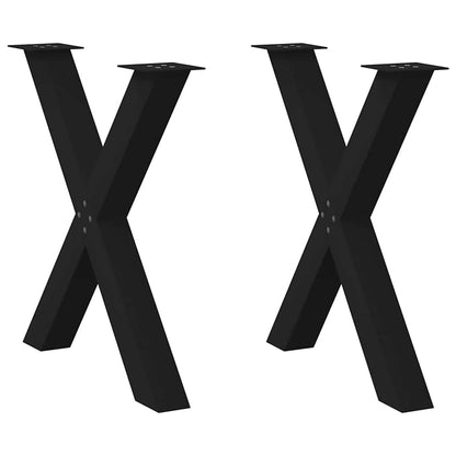 Nohy Konferenčního Stolku Ve Tvaru X 2 Ks Černé 40X(30-31) Cm Černá