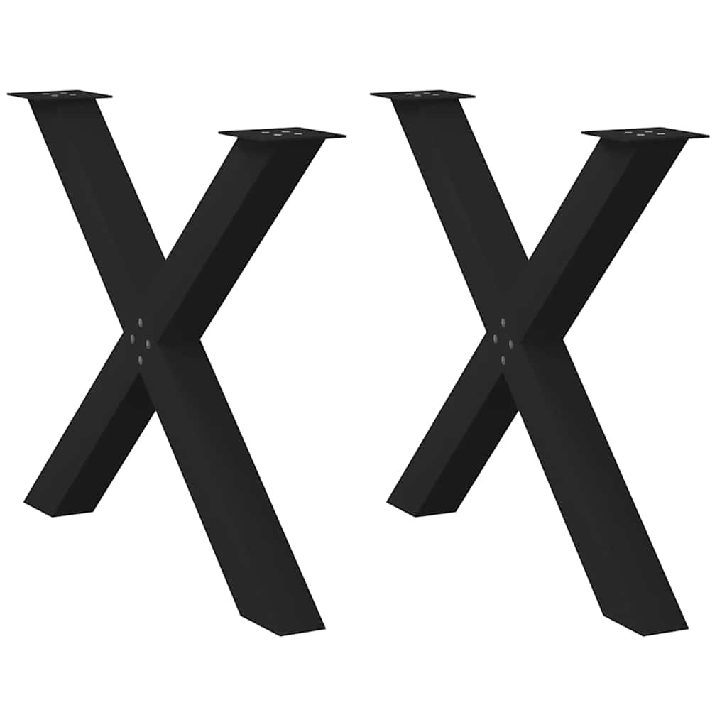 Nohy Konferenčního Stolku Ve Tvaru X 2 Ks Černé 40X(30-31) Cm Černá