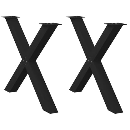 Nohy Konferenčního Stolku Ve Tvaru X 2 Ks Černé 40X(30-31) Cm Černá