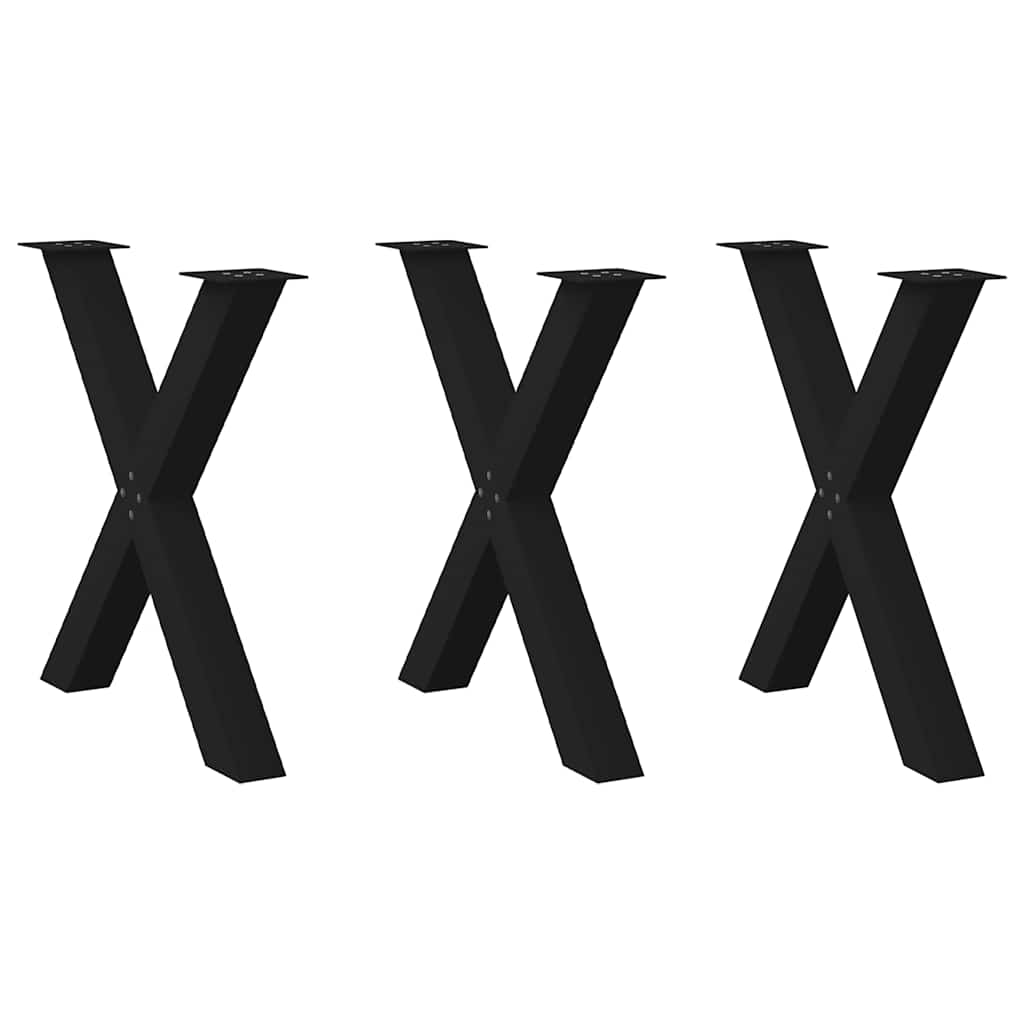 Nohy Konferenčního Stolku Ve Tvaru X 2 Ks Černé 40X(30-31) Cm Černá