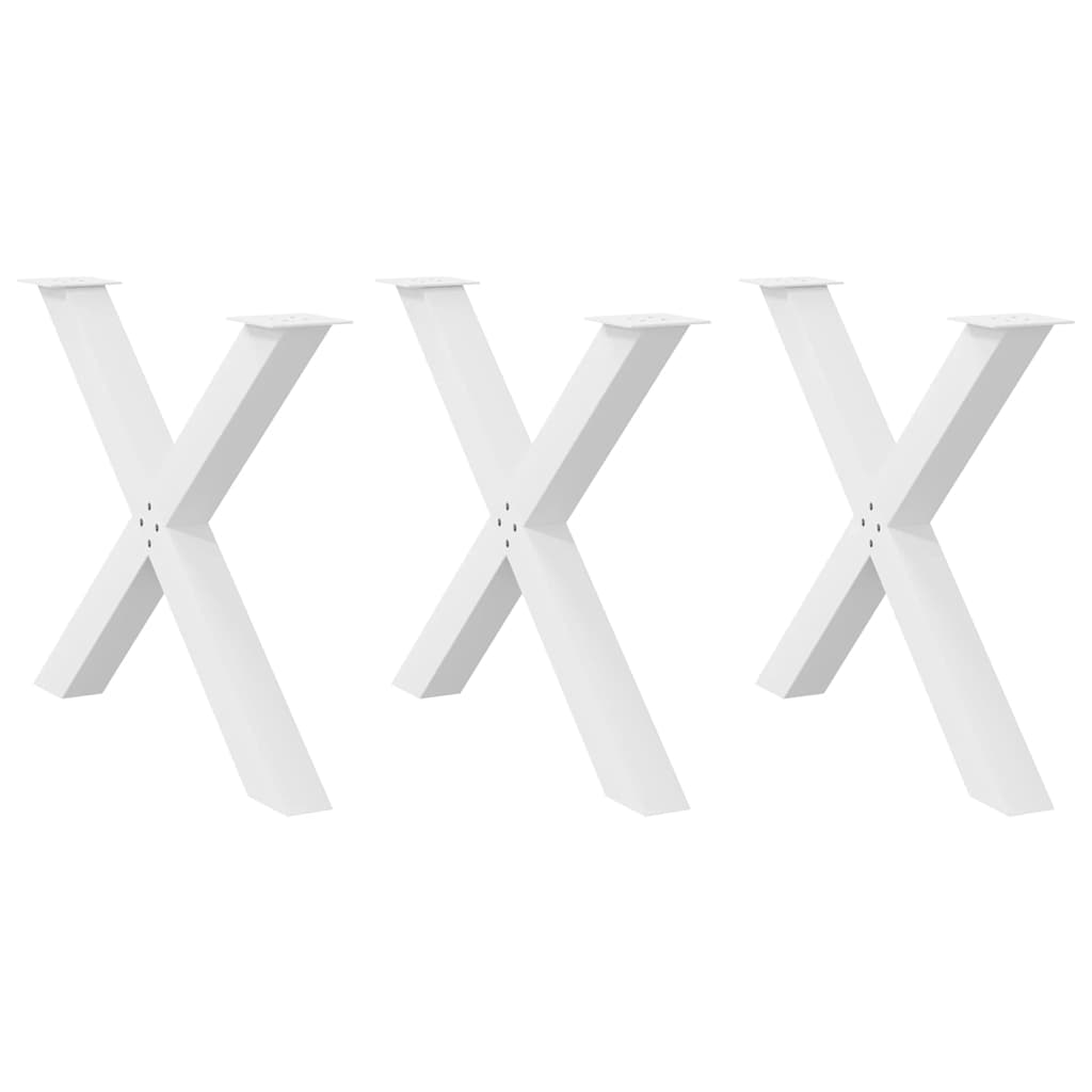 Nohy Konferenčního Stolku Ve Tvaru X, 2 Ks, Bílé, 30 X (30-31) Cm, Ocel Bílá