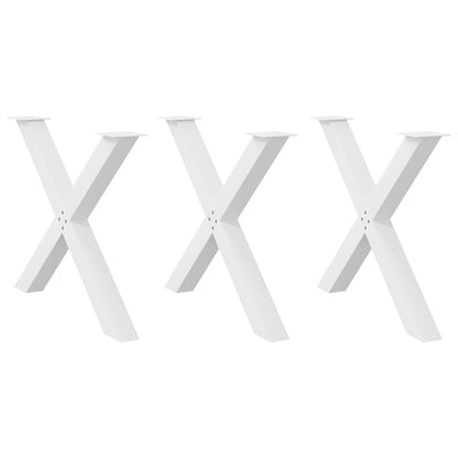 Nohy Konferenčního Stolku Ve Tvaru X, 2 Ks, Bílé, 30 X (30-31) Cm, Ocel Bílá