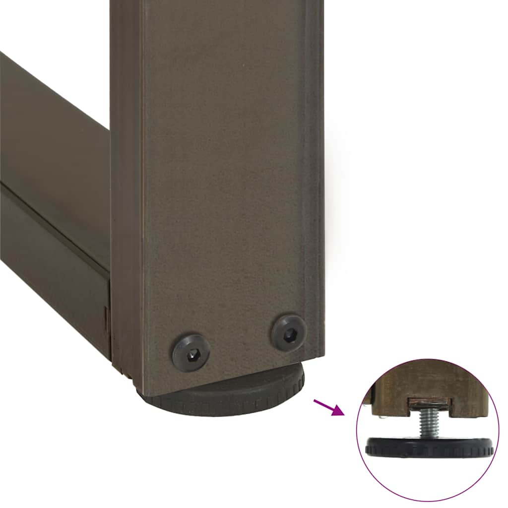 Nohy Konferenčního Stolku Ve Tvaru T, 2 Ks, Černé, , Ocel Přírodní