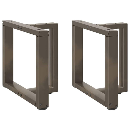 Nohy Konferenčního Stolku Ve Tvaru T, 2 Ks, Černé, 50 X 25 X (42-43) Cm, Ocel